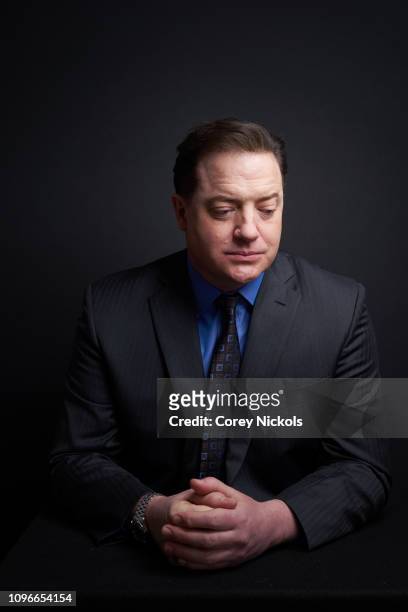 Brendan Fraser of DC Universe's "Doom Patrol" poses for a portrait during the 2019 Winter TCA at The Langham Huntington, Pasadena on February 9, 2019...