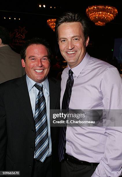 David Janollari and Matthew Perry during 8th Annual Lili Claire Foundation Benefit - Cocktail Area at The Beverly Hilton in Beverly Hills, CA, United...