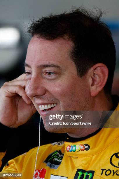 Kyle Busch, Joe Gibbs Racing, Toyota Camry M&M's Chocolate Bar during practice for the Advance Auto Parts Clash on Saturday February 9, 2019 at...