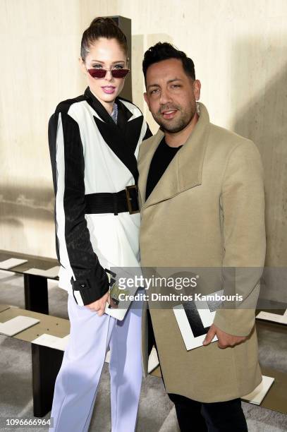 Coco Rocha and James Conran attend the Longchamp Fall/Winter 2019 Runway Show on February 9, 2019 in New York City.