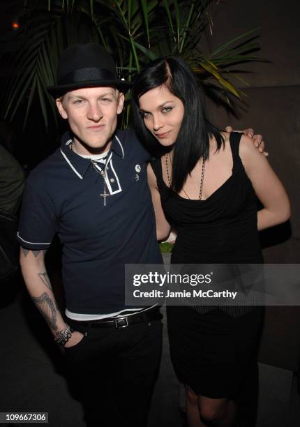 Josh Madden and Leigh Lezark of the MisShapes during Christina Aguilera Hosts Nylon Magazine's 8th Anniversary - Inside at The Gansevoort in New York...