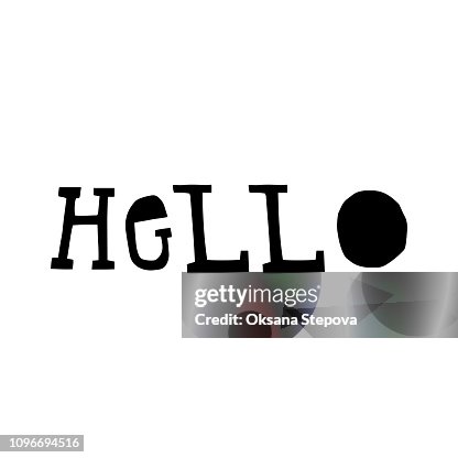 Hello Fun Sign Hello Fun Lettering Phrase Cut Out Of Paper In Scandinavian Style ...