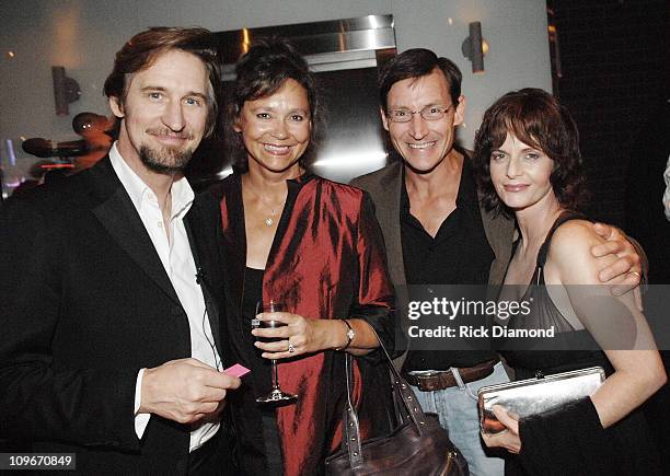 Actor Ray McKinnon, New York Times Best selling Author, Jill Conner Browne, her husband, Kyle Jennings and Actress Lisa Blount at the after party for...