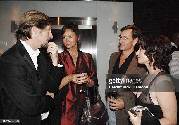 Actor Ray McKinnon, New York Times Best selling Author, Jill Conner Browne, her husband, Kyle Jennings and Actress Lisa Blount at the after party for...