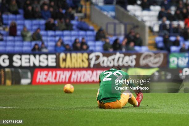 Tom Barkhuizen of Preston during the Sky Bet Championship match between Bolton Wanderers and Preston North End at the Reebok Stadium, Bolton on...