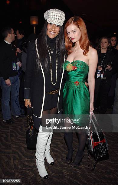 Cynthia Garrett and Lydia Hearst during Mercedes-Benz Fashion Week Fall 2007 - Designers for Darfur at Roseland in New York City, New York, United...