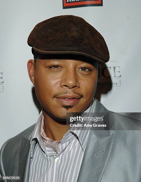 Terrence Howard during Jesse Raudales and Terrence Howard Peace for the Children Art Show at Pounder-Kone Artspace in Glendale, California, United...