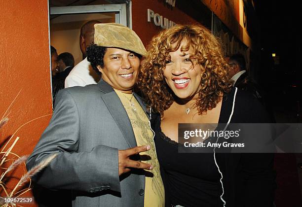 Jesse Raudales and Kym Whitley during Jesse Raudales and Terrence Howard Peace for the Children Art Show at Pounder-Kone Artspace in Glendale,...