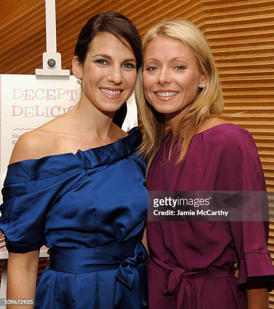 Jessica Seinfeld and Kelly Ripa attend the Launch Party for Jessica Seinfeld's book "Deceptively Delicious" hosted by Rupert Murdoch, Wendi Murdoch...