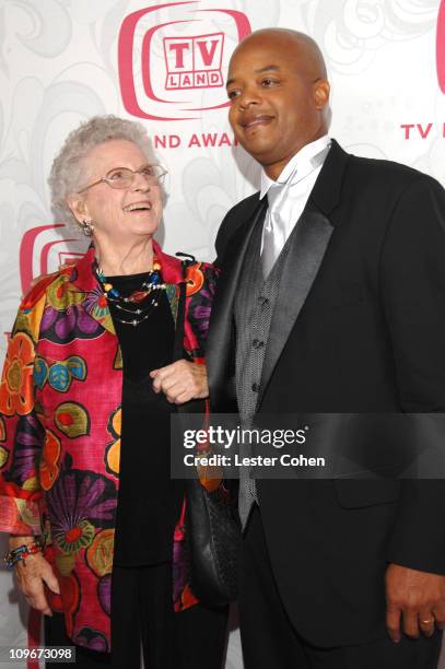 Ann B. Davis and Todd Bridges during 5th Annual TV Land Awards - Red Carpet at Barker Hangar in Santa Monica, California, United States.