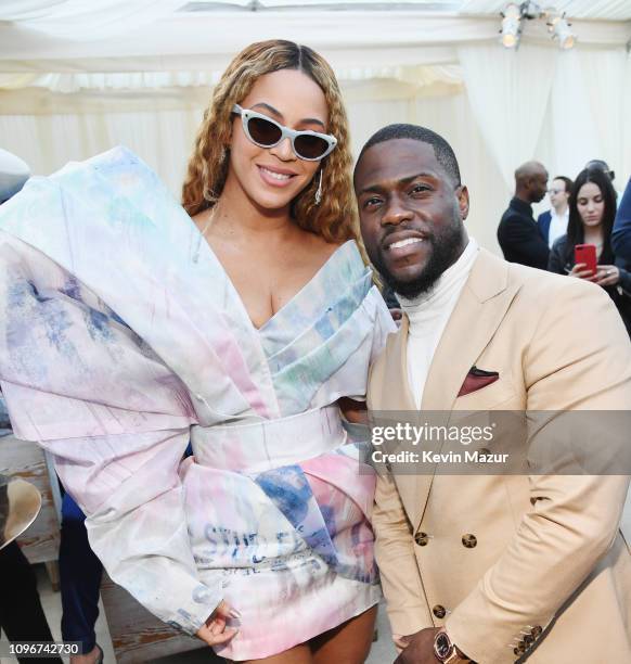 Beyonce and Kevin Hart attend 2019 Roc Nation THE BRUNCH on February 9, 2019 in Los Angeles, California.