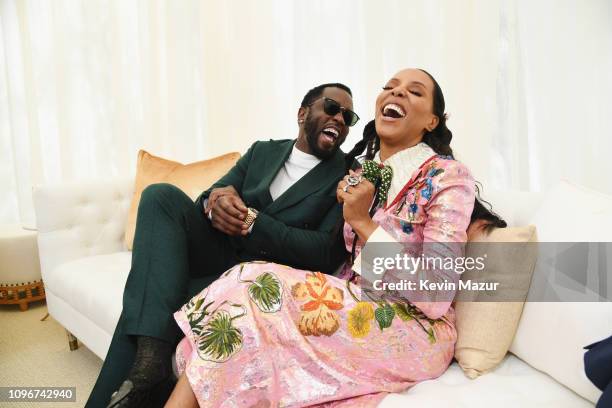 Diddy and June Ambrose attend 2019 Roc Nation THE BRUNCH on February 9, 2019 in Los Angeles, California.
