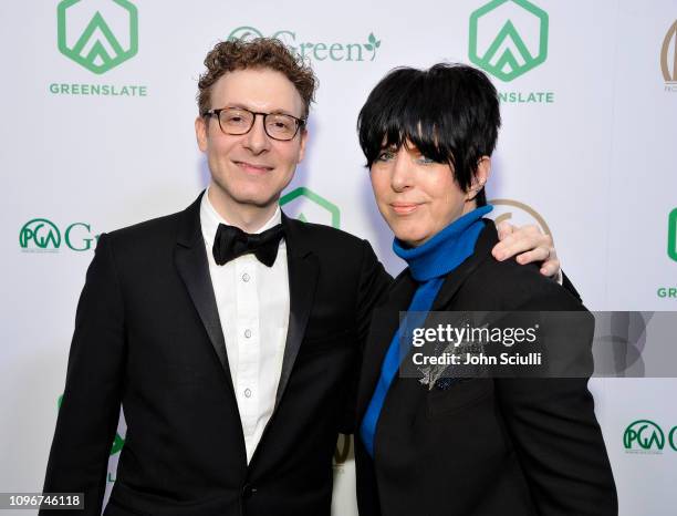 Composer Nicholas Britell and Diane Warren attend the 30th Annual Producers Guild Awards proudly supported by GreenSlate at The Beverly Hilton Hotel...