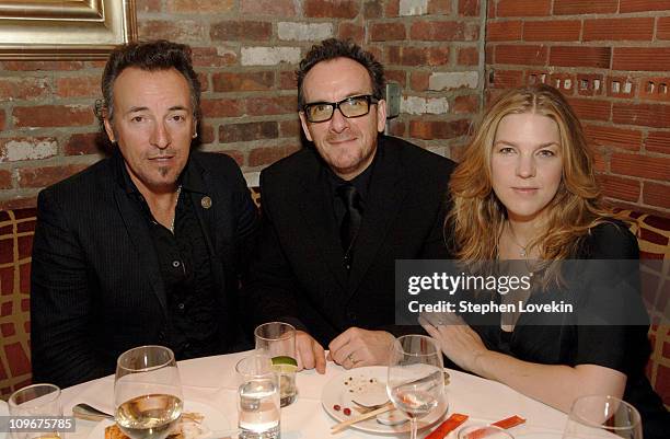 Bruce Springsteen, Elvis Costello, and Diana Krall at the Kristen Ann Carr Fund's "A Night to Remember 2007" annual fundraiser