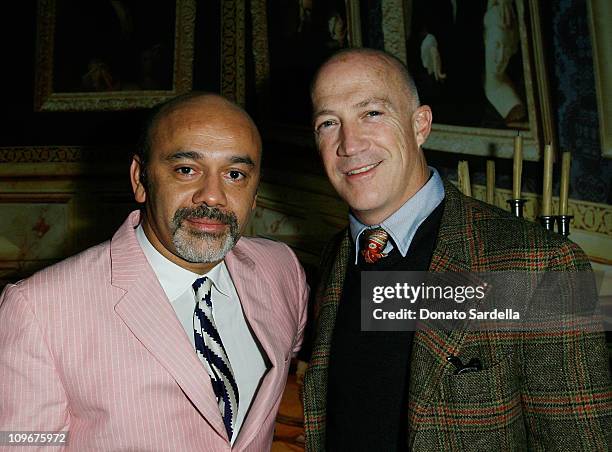 Designer Christian Louboutin and Bryan Lourd inside the Saks Fifth Avenue & Style.com host Christian Louboutin for intimate cocktail party at the...