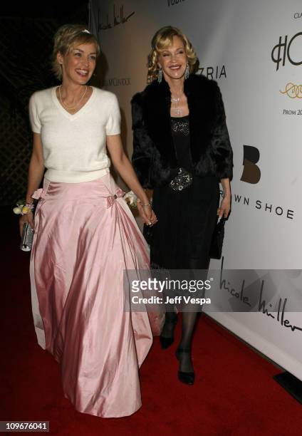 Sharon Stone and Melanie Griffith during Sharon Stone and Kelly Stone Host the 1st Annual "Class of Hope Prom 2007" Charity Benefit - Red Carpet and...