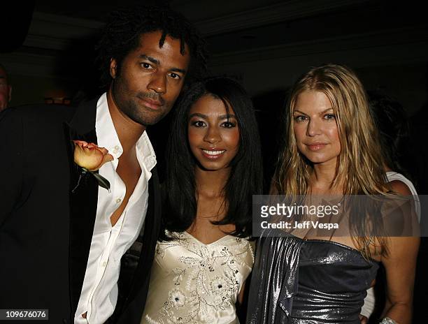 Eric Benet with his daughter India and Fergie during Sharon Stone and Kelly Stone Host the 1st Annual "Class of Hope Prom 2007" Charity Benefit - Red...