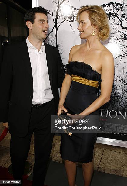 Marc Weinstock and Amber Valletta during "Premonition" Los Angeles Premiere - Red Carpet at Cinerama Dome in Hollywood, California, United States.