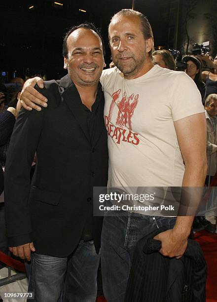 Mennan Yapo and Peter Stormare during "Premonition" Los Angeles Premiere - Red Carpet at Cinerama Dome in Hollywood, California, United States.