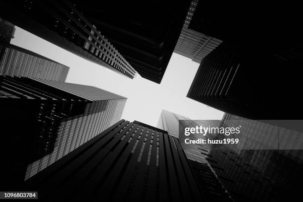 tokyo buildings at dusk - black and white city stock pictures, royalty-free photos & images