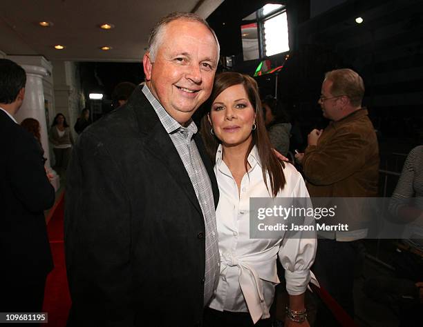 Dick Cook and Marcia Gay Harden during "The Hoax" Los Angeles Premiere - Red Carpet at Mann Festival in Westwood, California, United States.