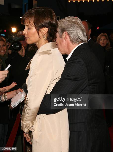 Carey Lowell and Richard Gere during "The Hoax" Los Angeles Premiere - Red Carpet at Mann Festival in Westwood, California, United States.