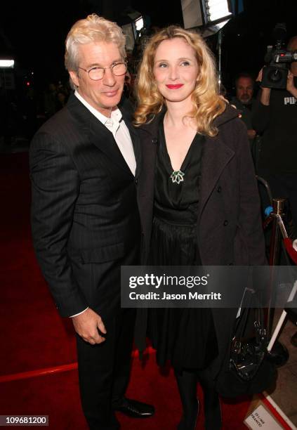 Richard Gere and Julie Delpy during "The Hoax" Los Angeles Premiere - Red Carpet at Mann Festival in Westwood, California, United States.