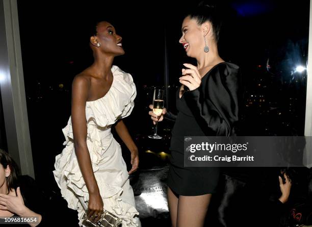 Herieth Paul and Adrian Lima attend the Maybelline New York Fashion Week Party on February 10, 2019 in New York City.