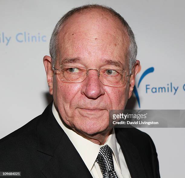Broadcast journalist Warren Olney attends the Venice Family Clinic Silver Circle 2011 Gala at the Beverly Wilshire on February 28, 2011 in Beverly...