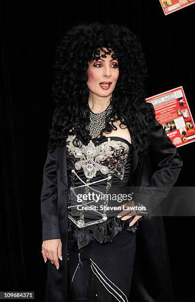 Impersonator Joyce Soda as Cher arrives for the 20th annual REEL Awards at the Golden Nugget Hotel & Casino on February 24, 2011 in Las Vegas, Nevada.