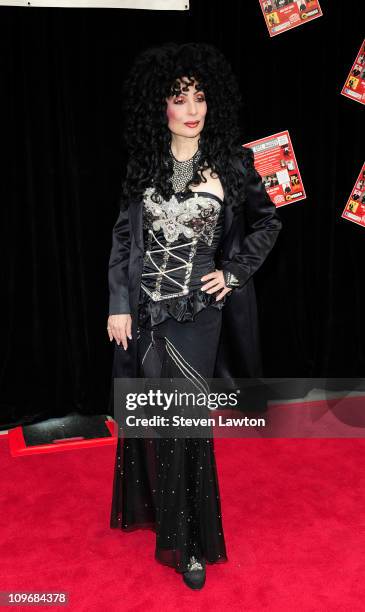 Impersonator Joyce Soda as Cher arrives for the 20th annual REEL Awards at the Golden Nugget Hotel & Casino on February 24, 2011 in Las Vegas, Nevada.