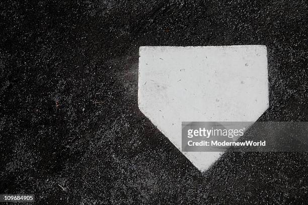 the baseball home plate - home base stock pictures, royalty-free photos & images