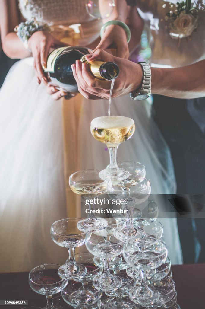 Champagne tower