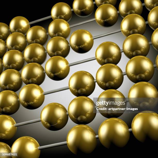 abacus with golden balls - gold abacus stock pictures, royalty-free photos & images