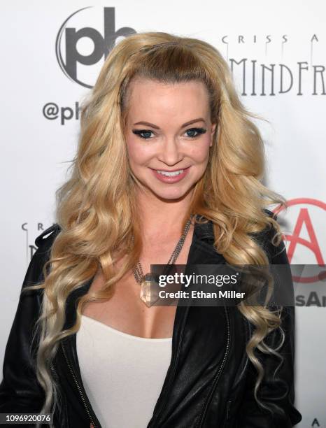 Actress Mindy Robinson attends the grand opening of "Criss Angel MINDFREAK" at Planet Hollywood Resort & Casino on January 19, 2019 in Las Vegas,...