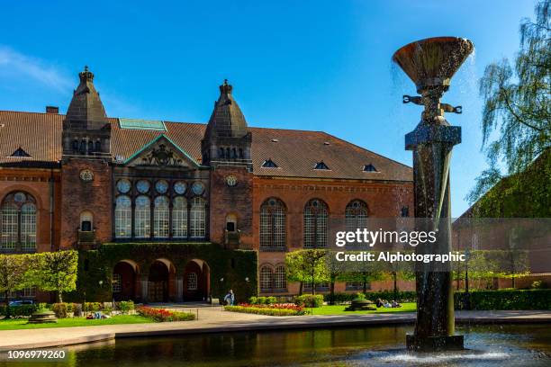 de oude koninklijke bibliotheek in kopenhagen - koninklijke bibliotheek kopenhagen stockfoto's en -beelden
