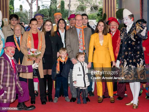 Princess Stephanie of Monaco, Camille Gottlieb, Prince Jacques Prince Albert II of Monaco,Princess Gabriella and Pauline Ducruet, attend the 43rd...