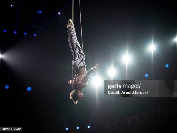 Artists performs during the 43rd International Circus Festival of Monte-Carlo on January 20, 2019 in Monaco, Monaco.