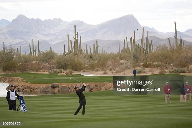 Accenture Match Play Championship: Luke Donald in action during Sunday Championship Match at Ritz-Carlton GC of Dove Mountain.Marana, AZ...