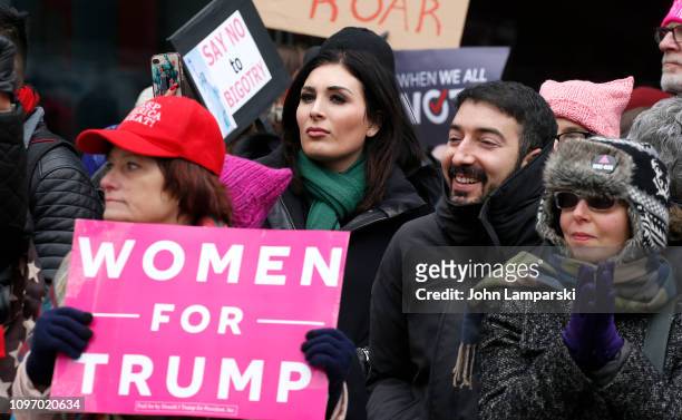 Political activist Laura Loomer stands across from the Women's March 2019 in New York City on January 19, 2019 in New York City.