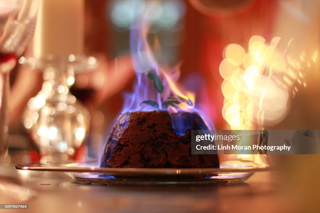 Burning Christmas Pudding