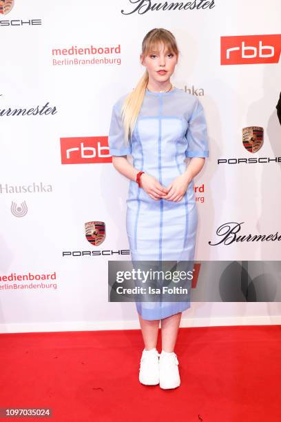 German actress and singer Lina Larissa Strahl attends the Medienboard Berlin-Brandenburg Reception on the occasion of the 69th Berlinale...