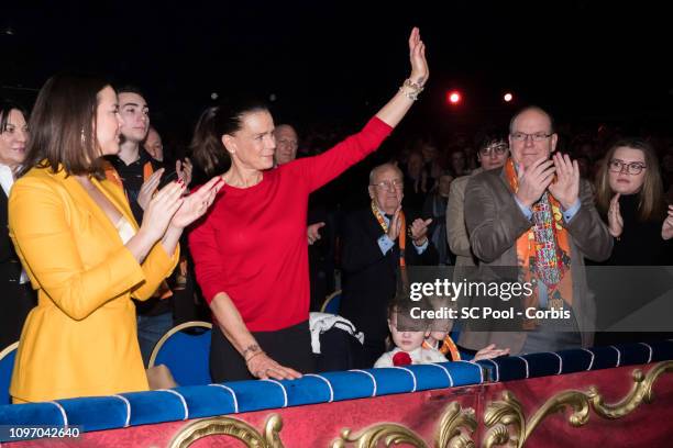 Pauline Ducruet, Princess Stephanie of Monaco, Princess Gabriella of Monaco, Prince Jacques of Monaco, Prince Albert II of Monaco and Camille...