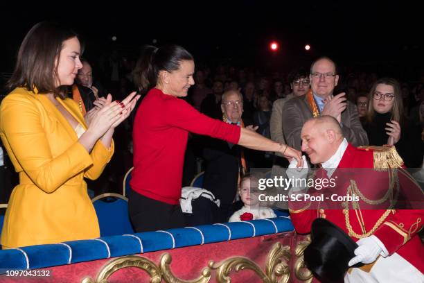 Pauline Ducruet, Princess Stephanie of Monaco, Princess Gabriella of Monaco, Prince Albert II of Monaco and Camille Gottlieb attend the 43rd...