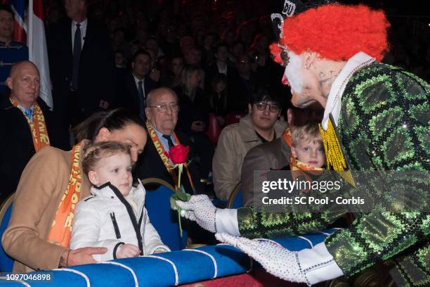 Princess Stephanie of Monaco, Princess Gabriella of Monaco and Prince Jacques of Monaco attend the 43rd International Circus Festival of Monte-Carlo...