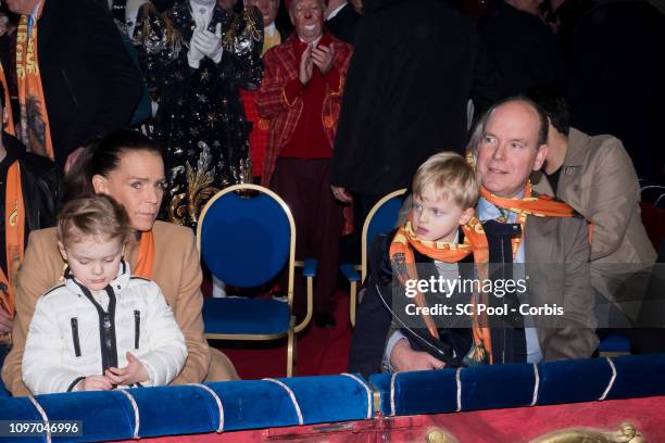 Princess Stephanie of Monaco, Princess Gabriella of Monaco, Prince Jacques of Monaco and Prince Albert II of Monacoattend the 43rd International...