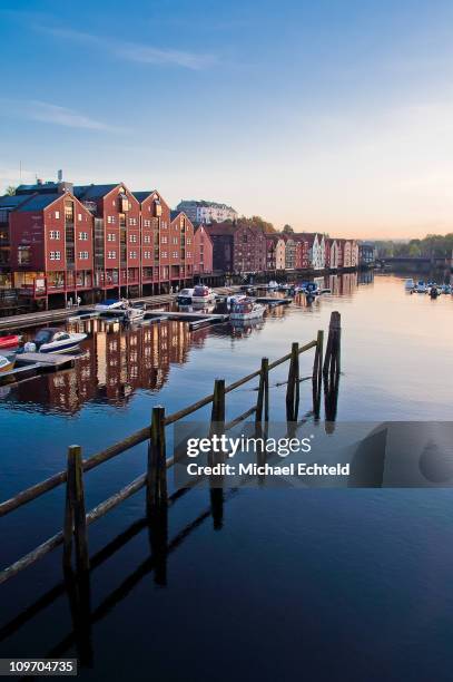 nidelva river - trondheim stock pictures, royalty-free photos & images