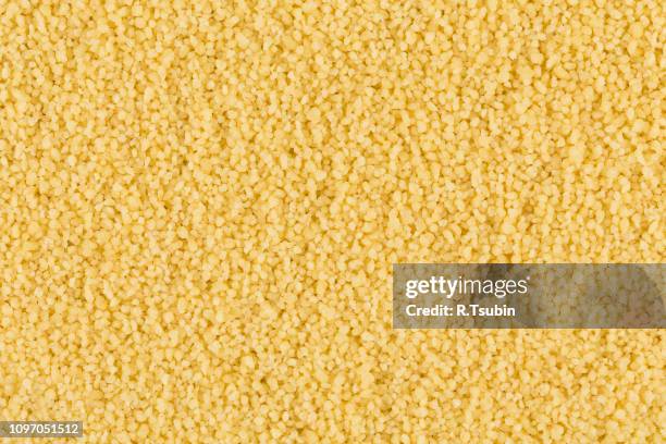 top view of couscous as background texture - クスクス ストックフォトと画像