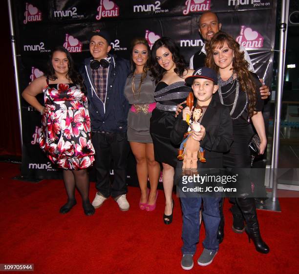 Family members of singer Jenni Rivera attend the premiere of mun2's "I Love Jenni" reality series at W Hollywood Hotel on March 1, 2011 in Hollywood,...
