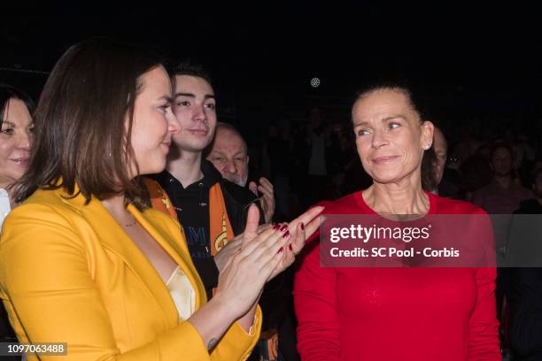 Pauline Ducruet and Princess Stephanie of Monaco attend the 43rd International Circus Festival of Monte-Carlo on January 20, 2019 in Monaco, Monaco.